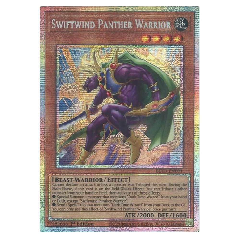 Swiftwind Panther Warrior - BETB-EN001 - Starlight Rare - 1st Edition