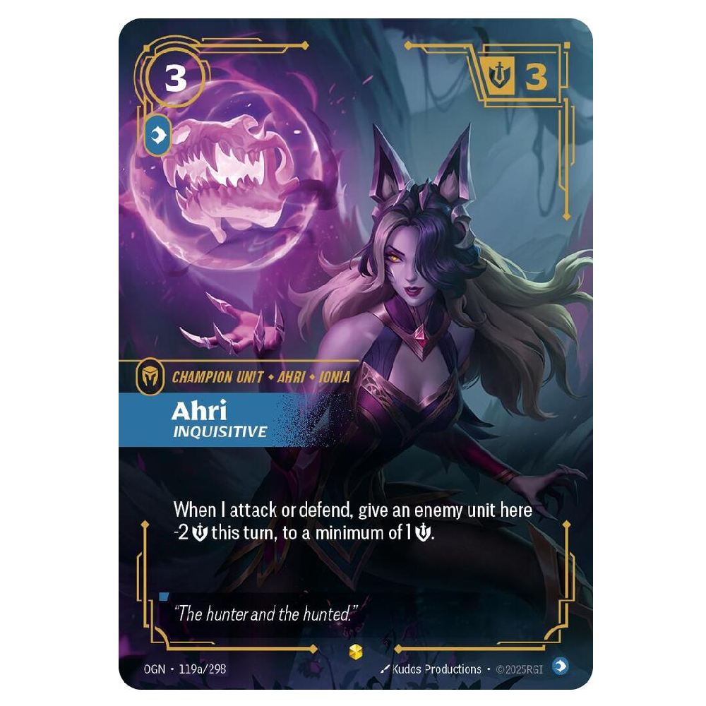 Ahri Inquisitive (Alt Art) - OGN 119a/298 - Showcase - 1st Edition