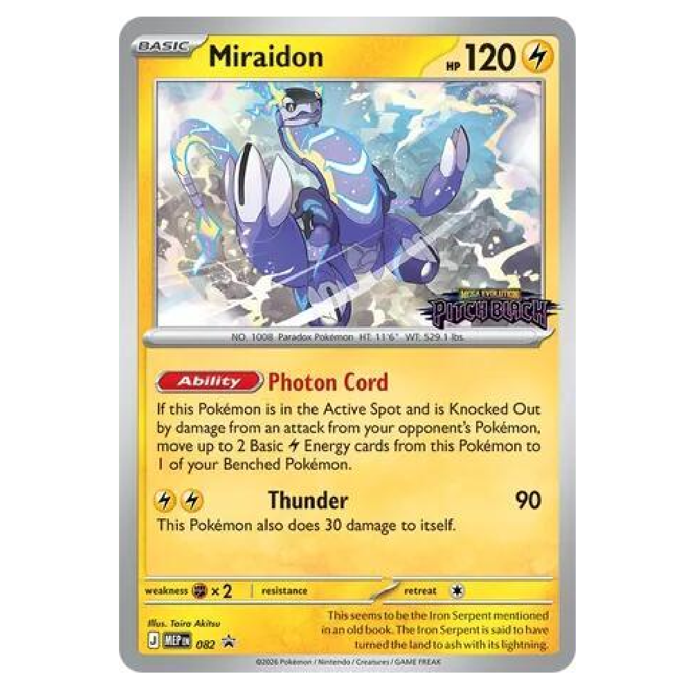 Miraidon (Pitch Black Stamped) - MEP 082 - Promo - 1st Edition