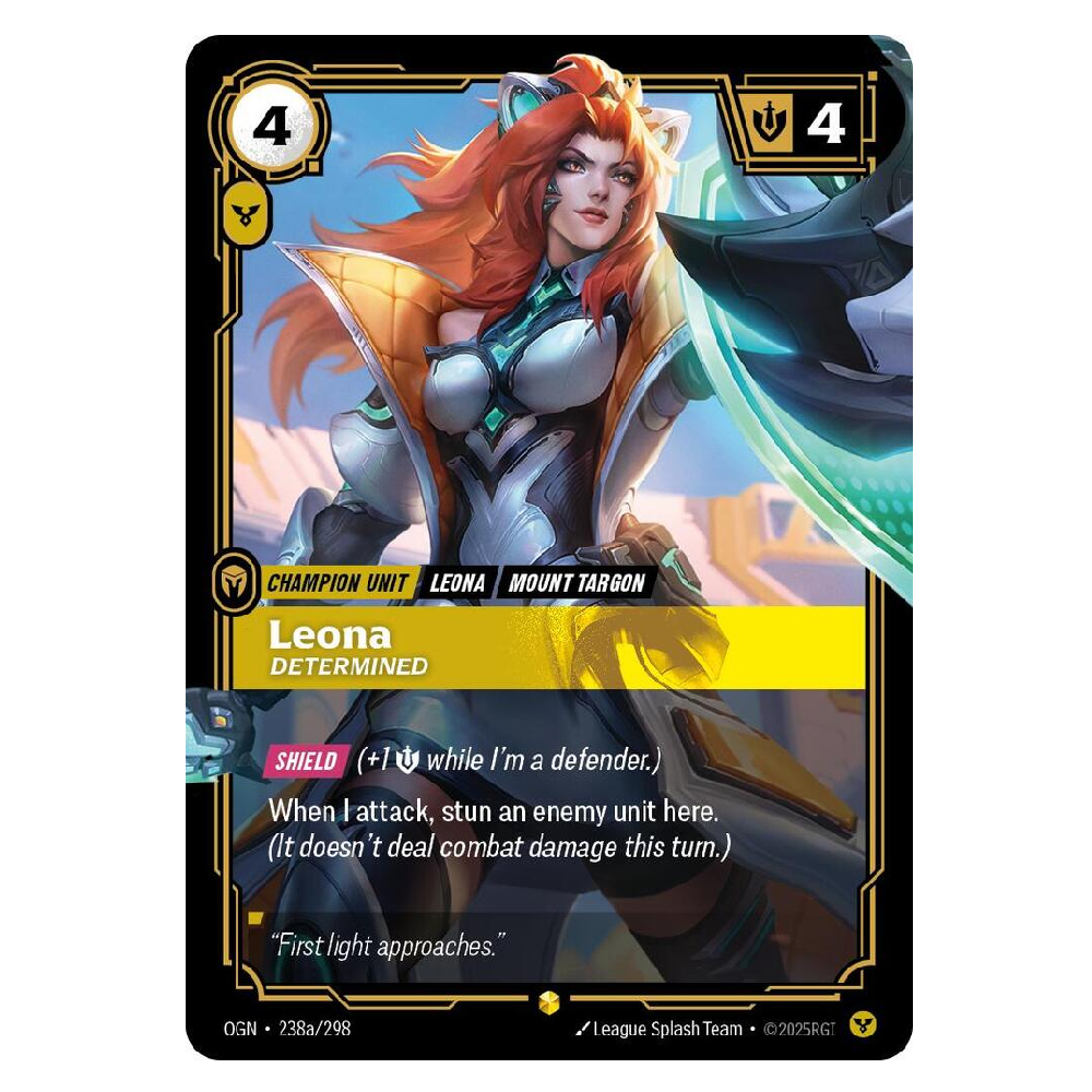 Leona Determined (Alt Art) - OGN 238a/298 - Showcase - 1st Edition