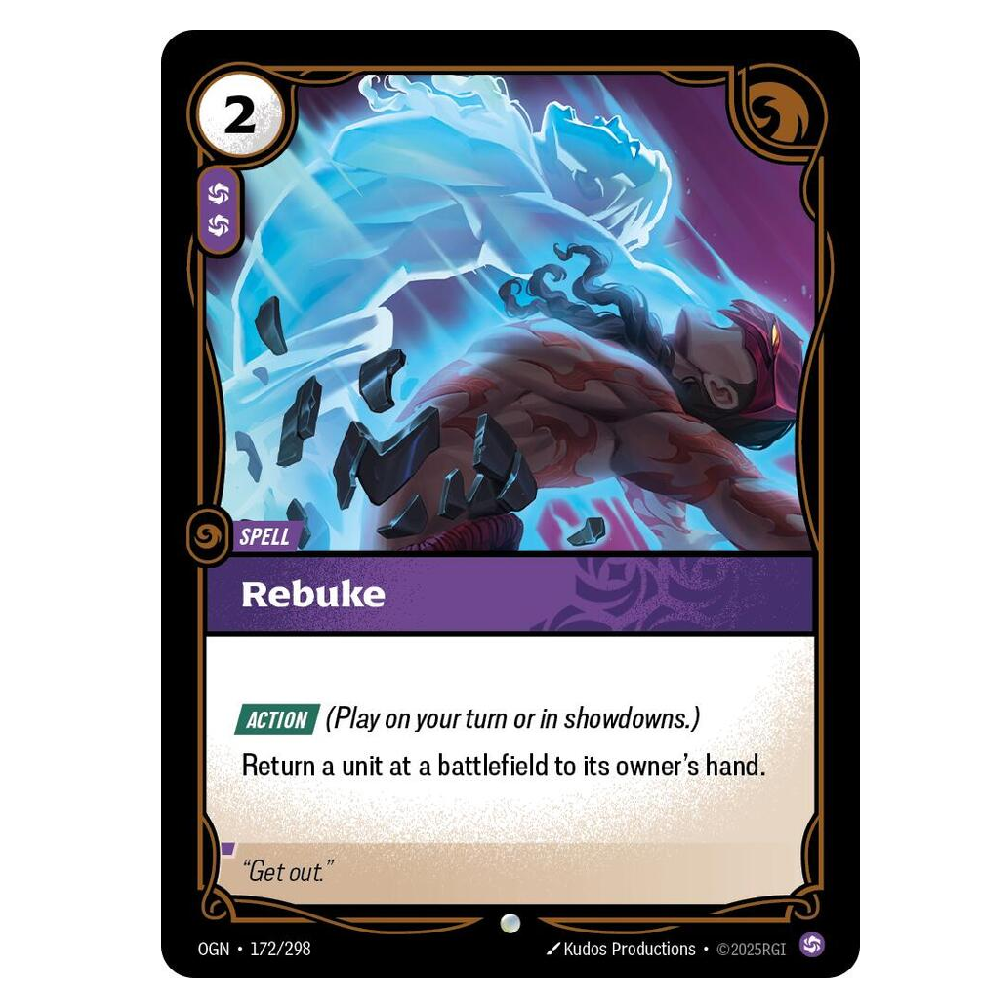 Rebuke (Foil) - OGN 172/298 - Common - 1st Edition