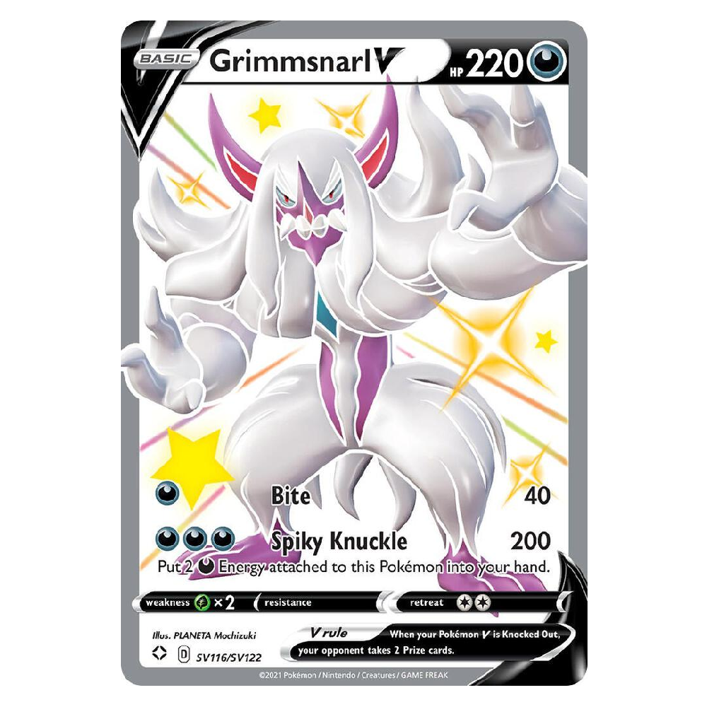 Grimmsnarl V - SV116/SV122 - Shiny Holo Rare - 1st Edition