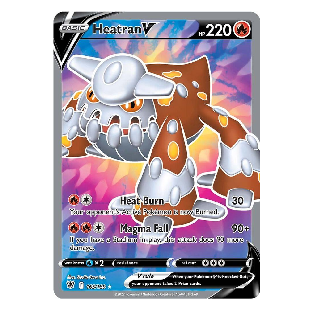 Heatran V (Full Art) - 165/189 - Ultra Rare - 1st Edition