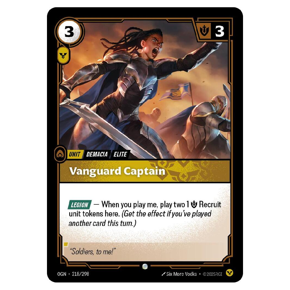 Vanguard Captain (Foil) - OGN 218/298 - Common - 1st Edition