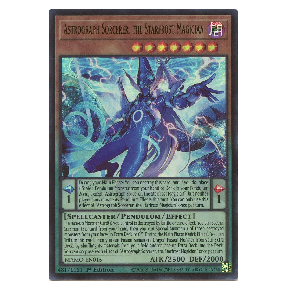 Astrograph Sorcerer, the Starfrost Magician - MAMO-EN015 - Ultra Rare - 1st Edition