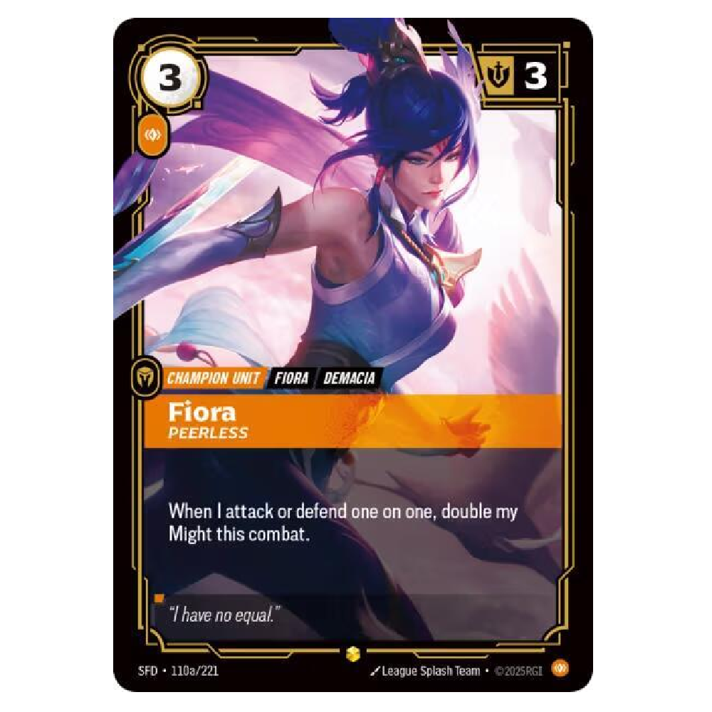 Fiora Peerless (Alt Art) - SFD 110a/221 - Showcase - 1st Edition