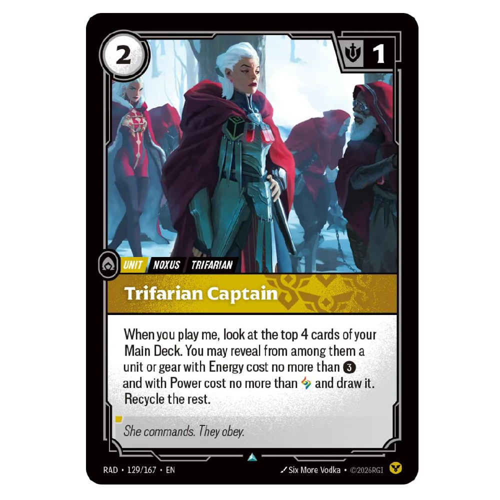Trifarian Captain (Foil) - RAD 129/167 - Uncommon - 1st Edition