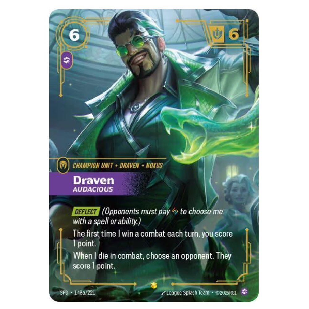 Draven Audacious (Alt Art) - SFD 148a/221 - Showcase - 1st Edition
