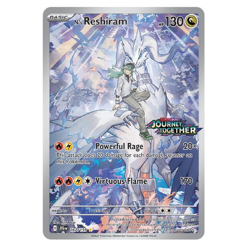 N's Reshiram (Journey Together Stamped) - JTG 167/159 - Illustration Rare - 1st Edition