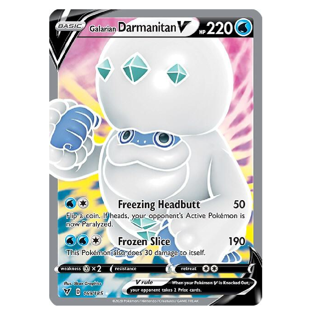 Galarian Darmanitan V (Full Art) - 169/185 - Ultra Rare - 1st Edition
