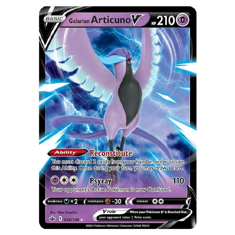 Galarian Articuno V - 058/198 - Ultra Rare - 1st Edition