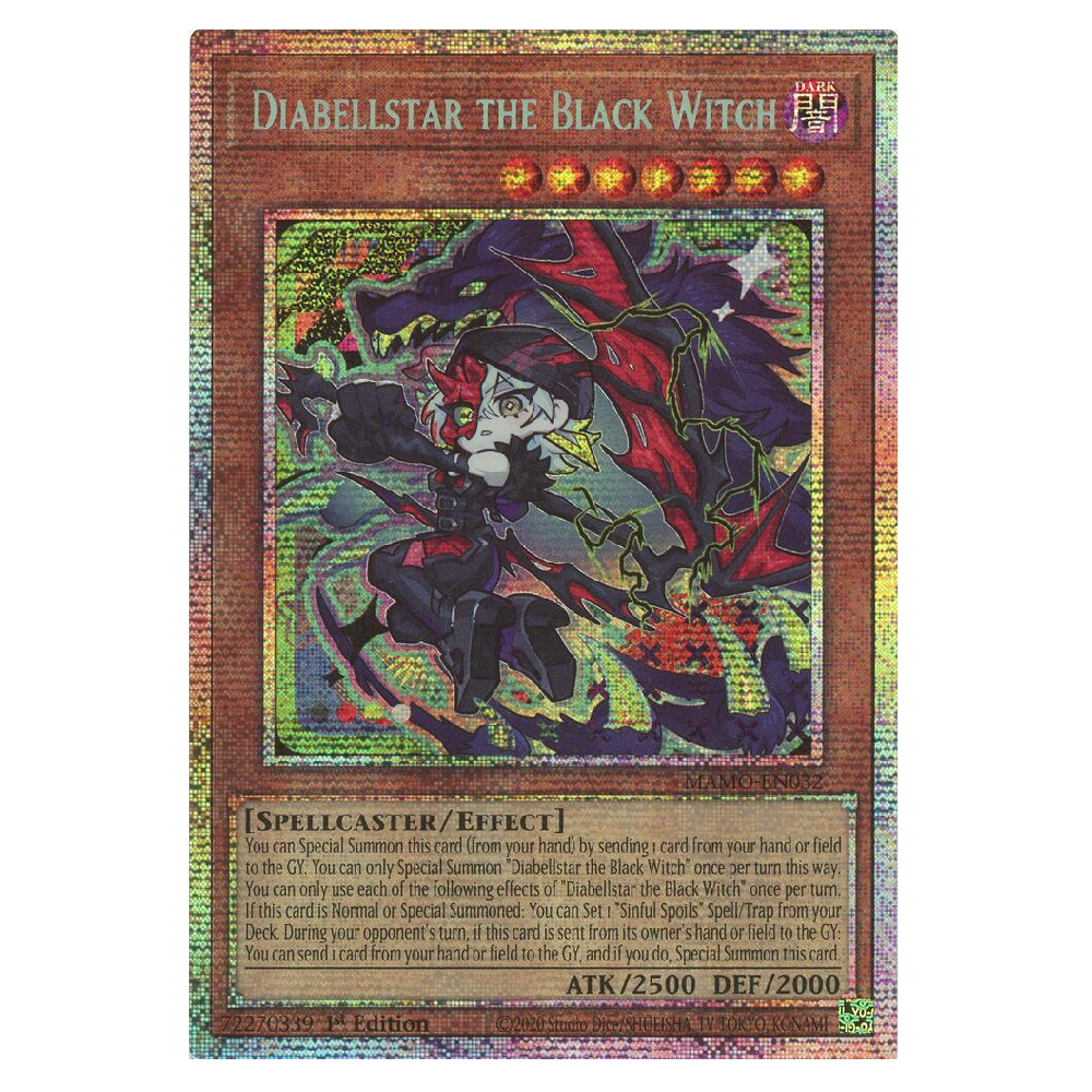 Diabellstar the Black Witch - MAMO-EN032 - Starlight Rare - 1st Edition