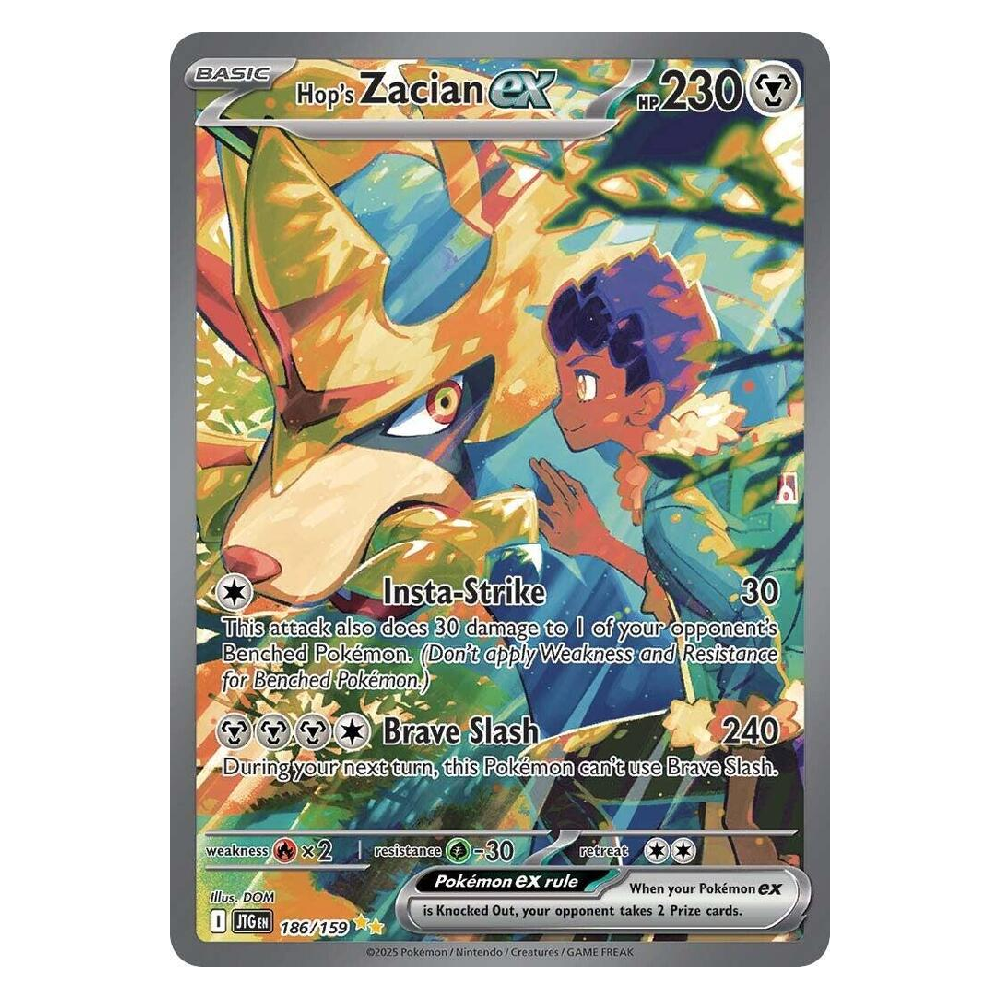 Hop's Zacian ex - JTG 186/159 - Special Illustration Rare - 1st Edition