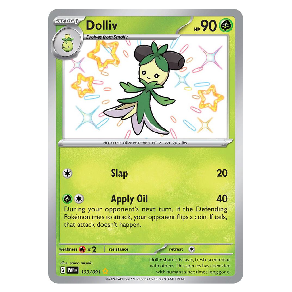 Dolliv - PAF 103/091 - Shiny Holo Rare - 1st Edition