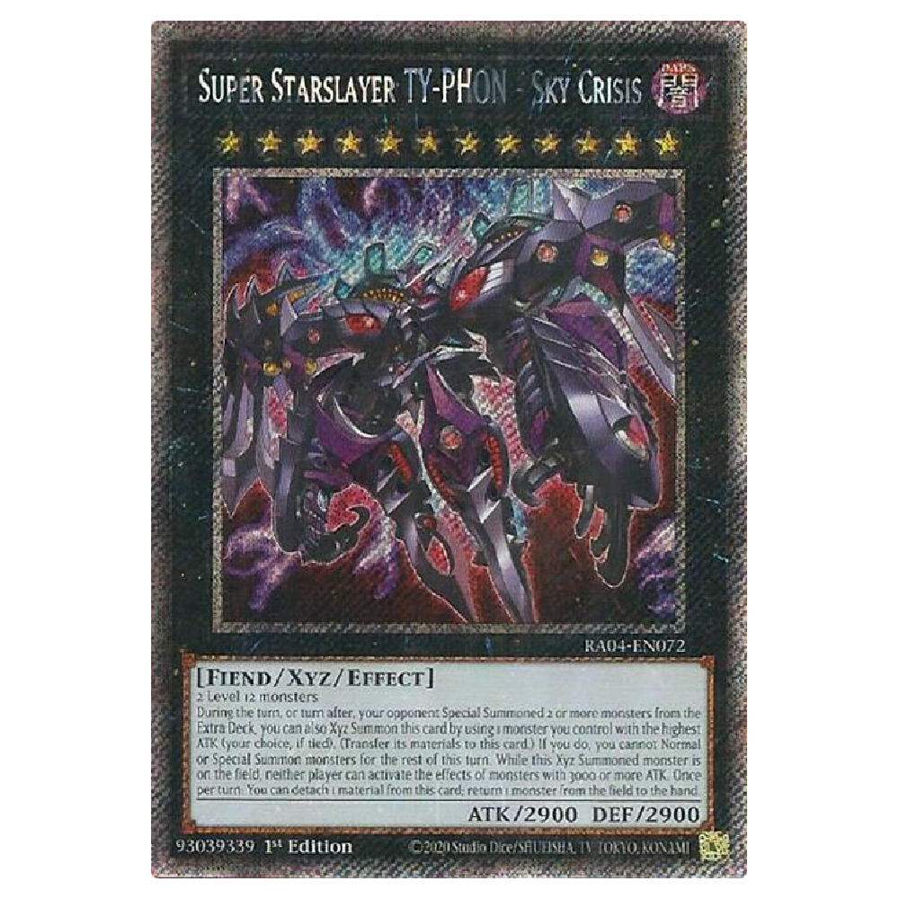 Super Starslayer TY-PHON - Sky Crisis - RA04-EN072 - Platnium Secret Rare - 1st Edition