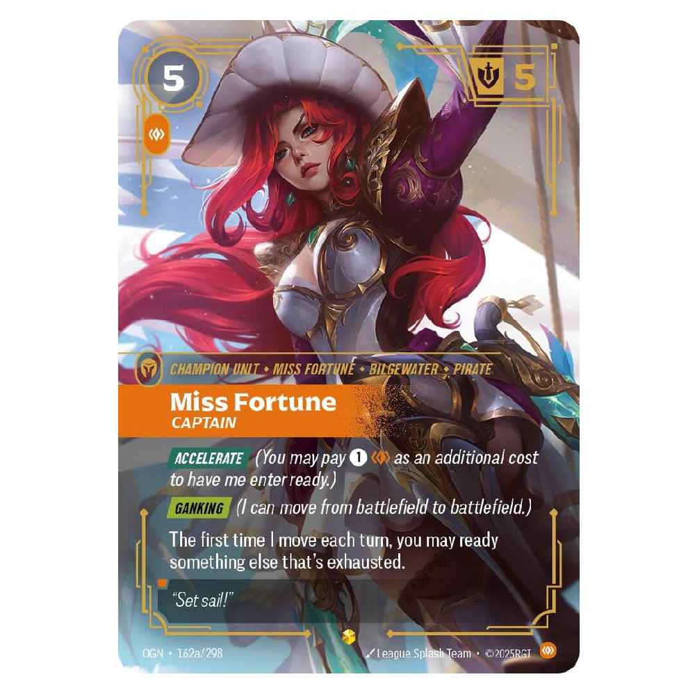 Miss Fortune Captain (Alt Art) - OGN 162a/298 - Showcase - 1st Edition