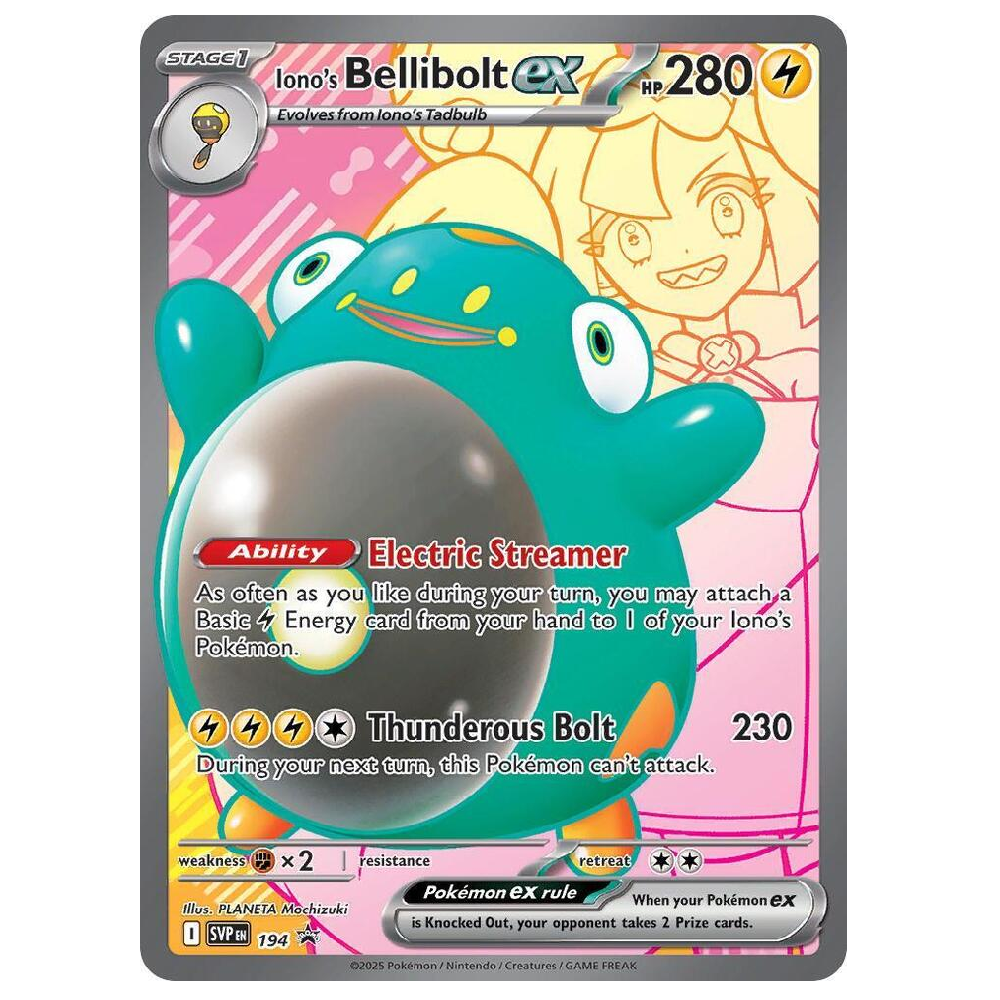 Iono's Bellibolt ex - SVP 194 - Promo - 1st Edition