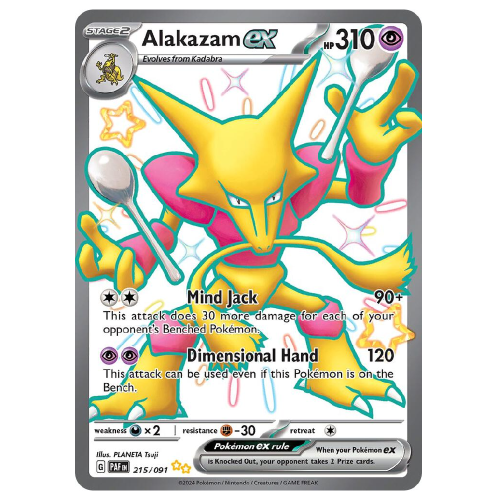 Alakazam ex - PAF 215/091 - Shiny Ultra Rare - 1st Edition