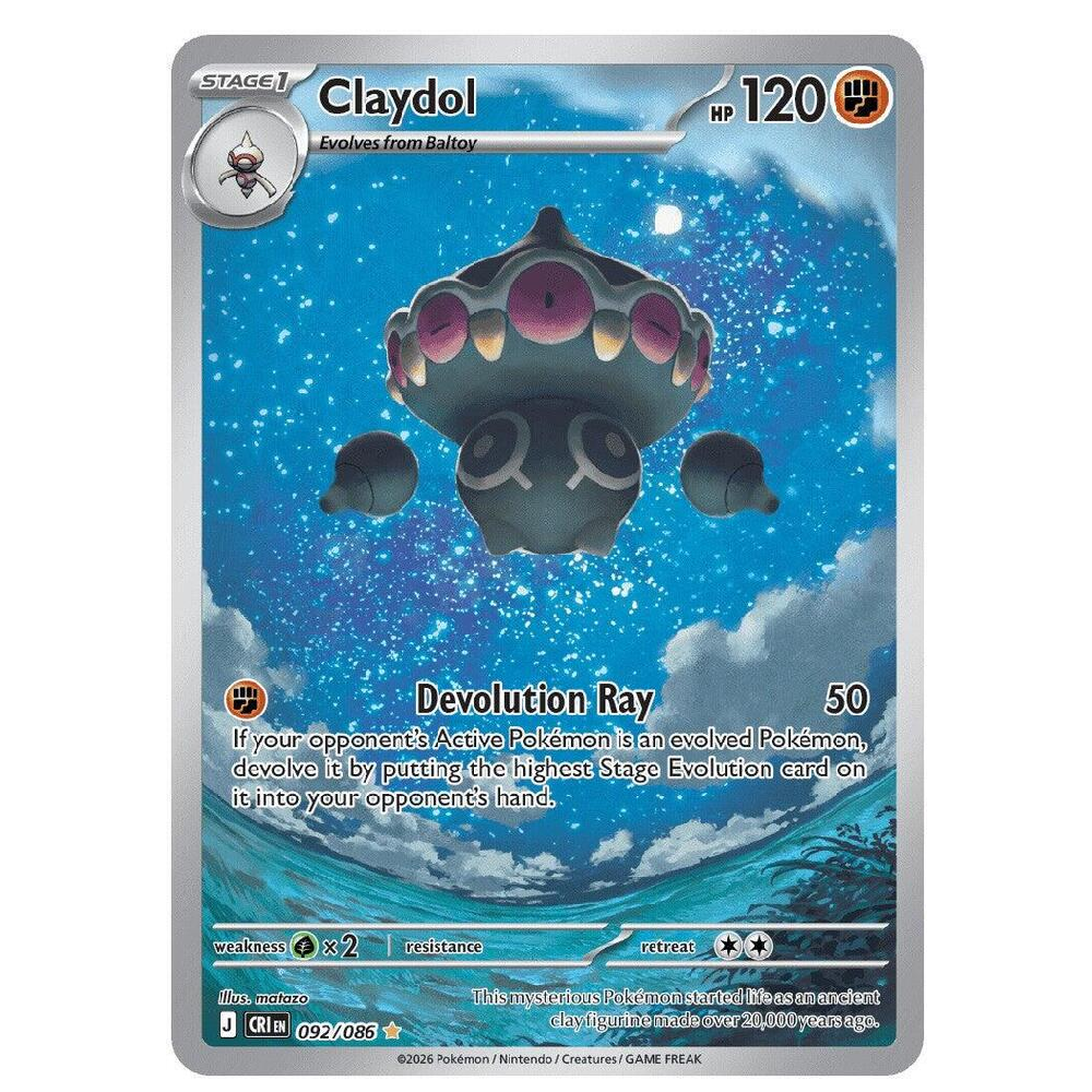 Claydol - CRI 092/086 - Illustration Rare - 1st Edition