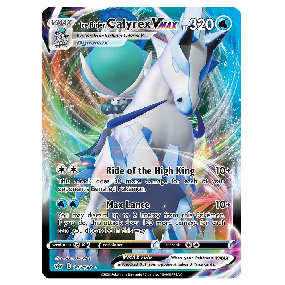 Ice Rider Calyrex Vmax - 046/198 - Ultra Rare - 1st Edition