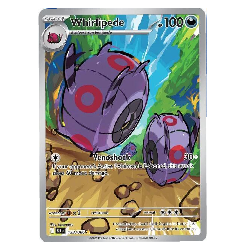 Whirlipede - BLK 133/086 - Illustration Rare - 1st