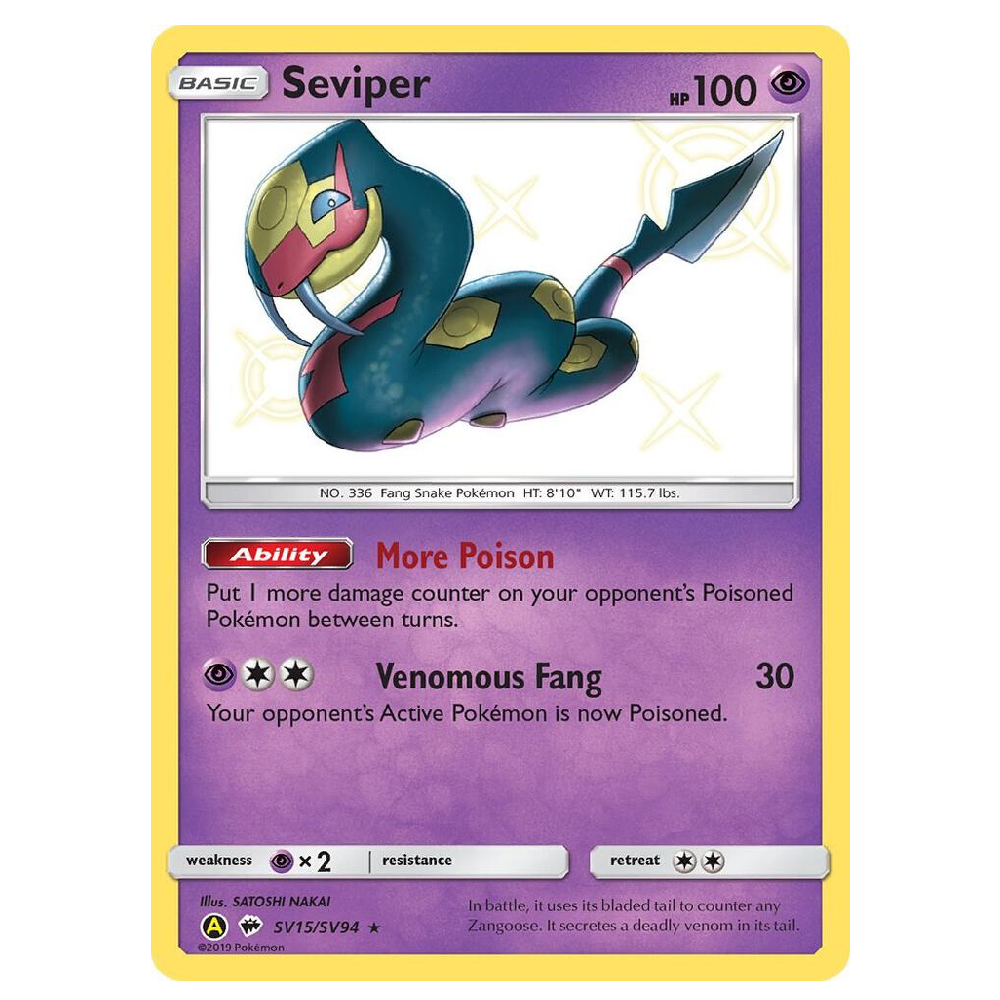 Seviper - SV15/SV94 - Shiny Holo Rare - 1st Edition