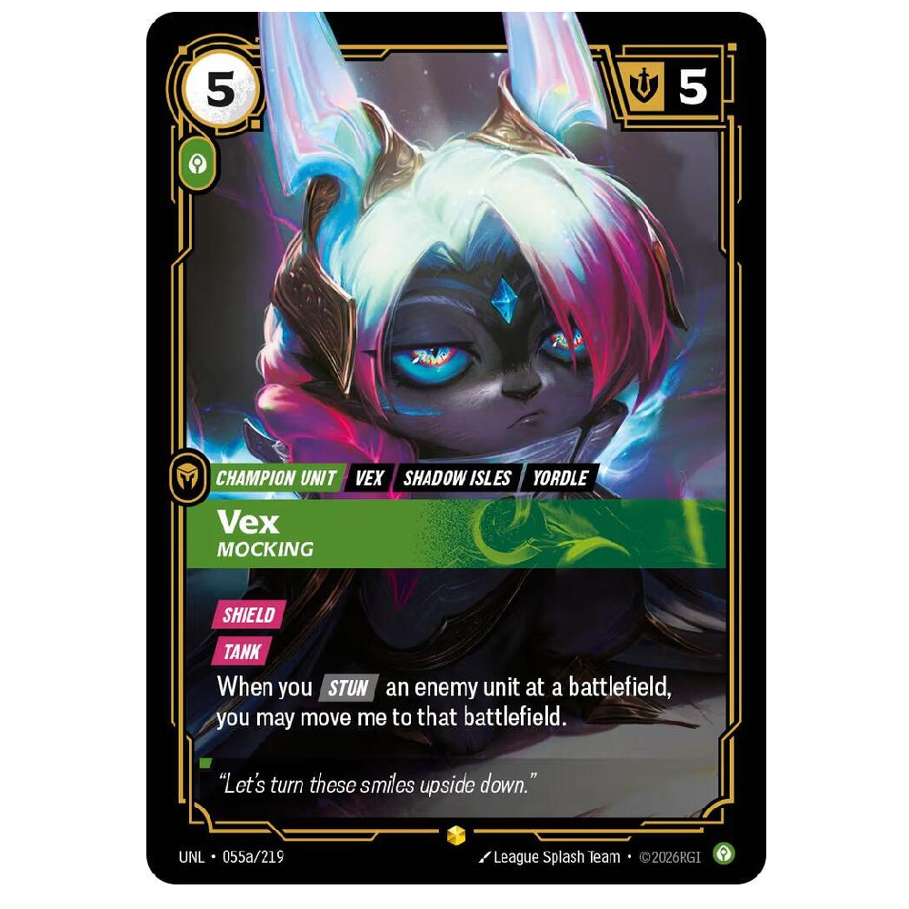 Vex Mocking (Alt Art) - UNL 055a/219 - Showcase - 1st Edition