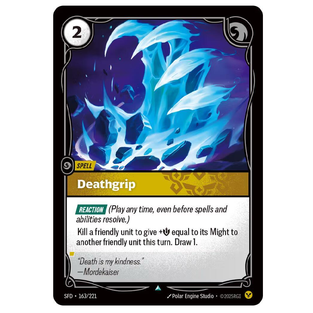 Deathgrip (Foil) - SFD 163/221 - Uncommon - 1st Edition