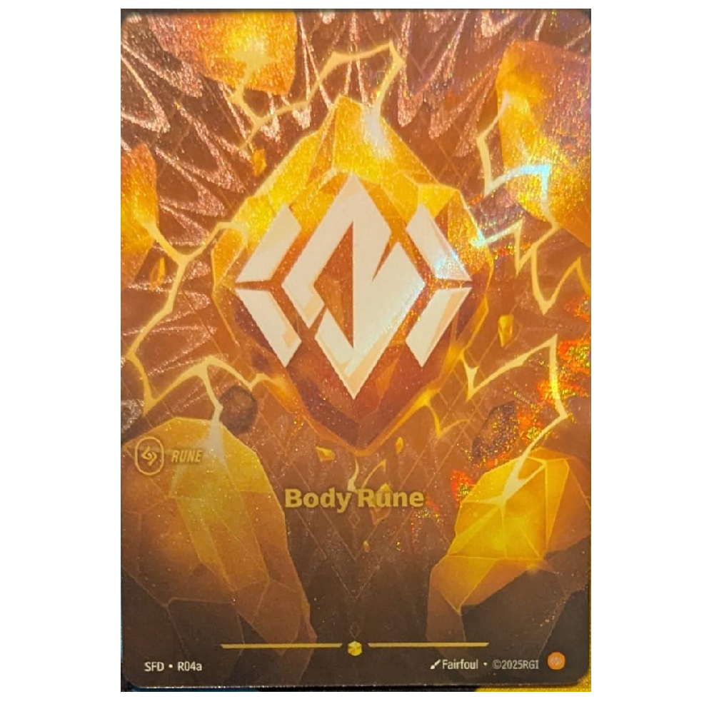 Body Rune (Alt Art) - SFD R04a - Showcase - 1st Edition