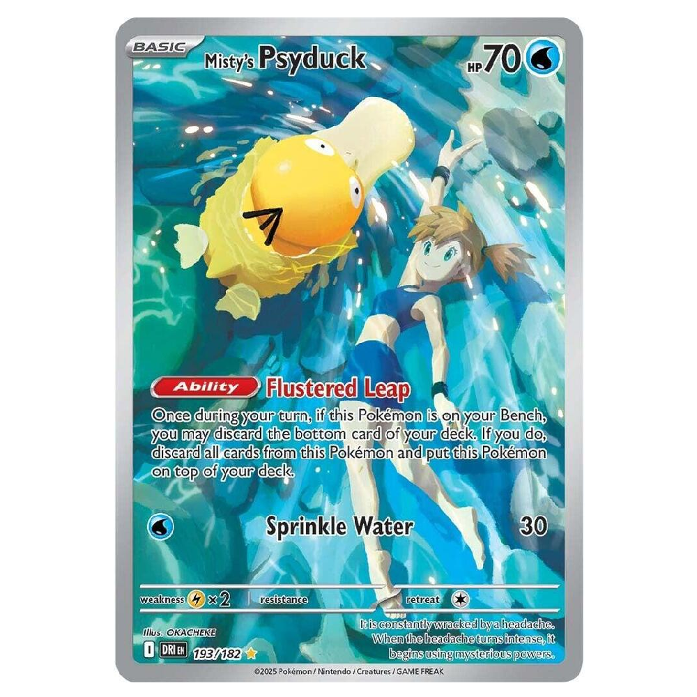 Misty's Psyduck - DRI 193/182 - Illustration Rare - 1st Edition