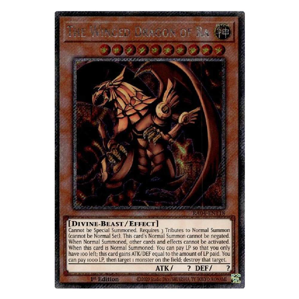 The Winged Dragon of Ra - RA04-EN118 - Platinum Secret Rare - 1st Edition