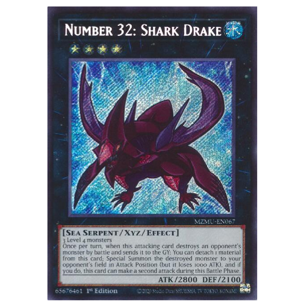 Number 32: Shark Drake - MZMU-EN067 - Secret Rare - 1st Edition