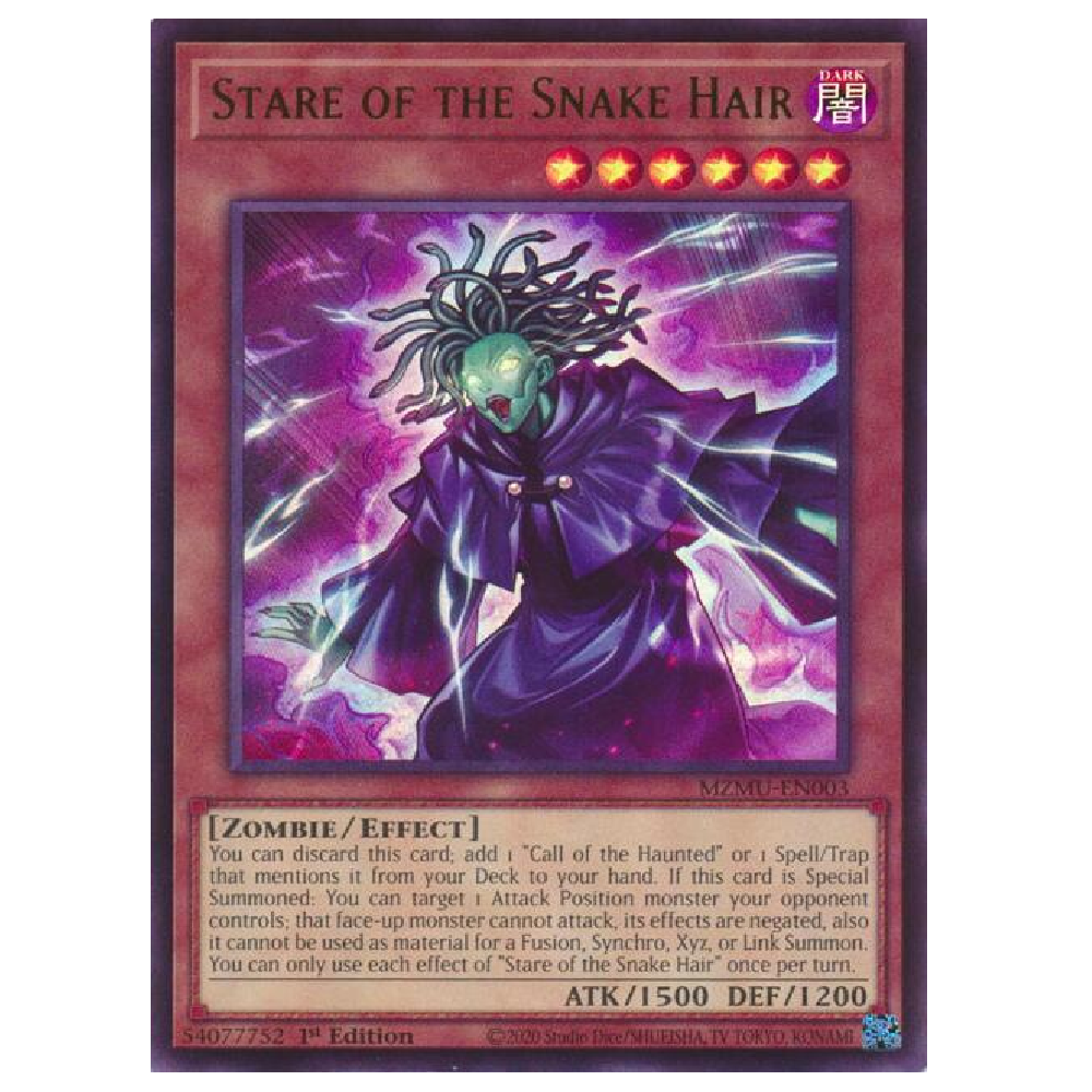 Stare of the Snake Hair - MZMU-EN003 - Ultra Rare - 1st Edition