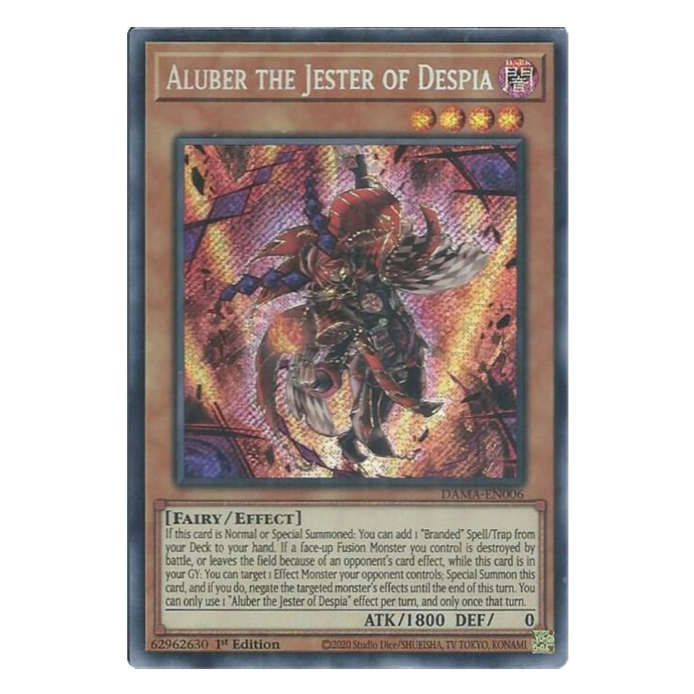 Aluber, Jester of Despia - DAMA-EN006 - Secret Rare - 1st Edition