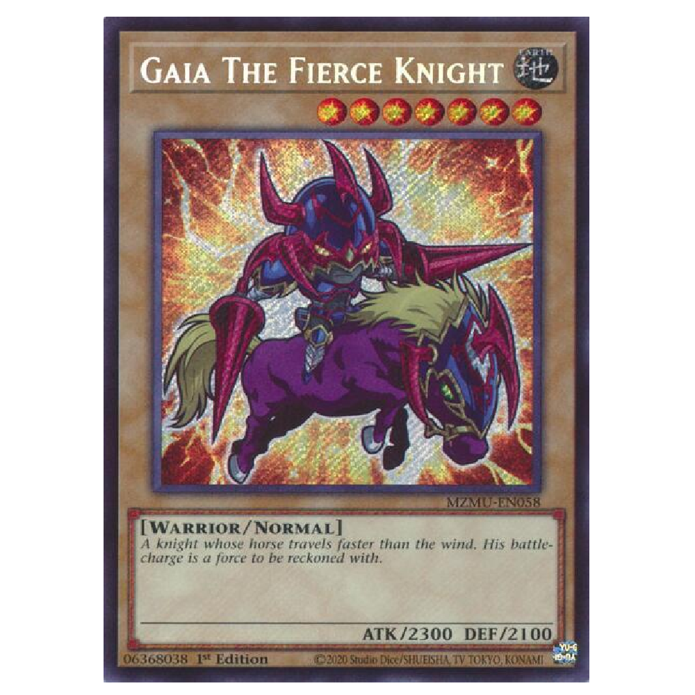 Gaia the Fierce Knight - MZMU-EN058 - Secret Rare - 1st Edition