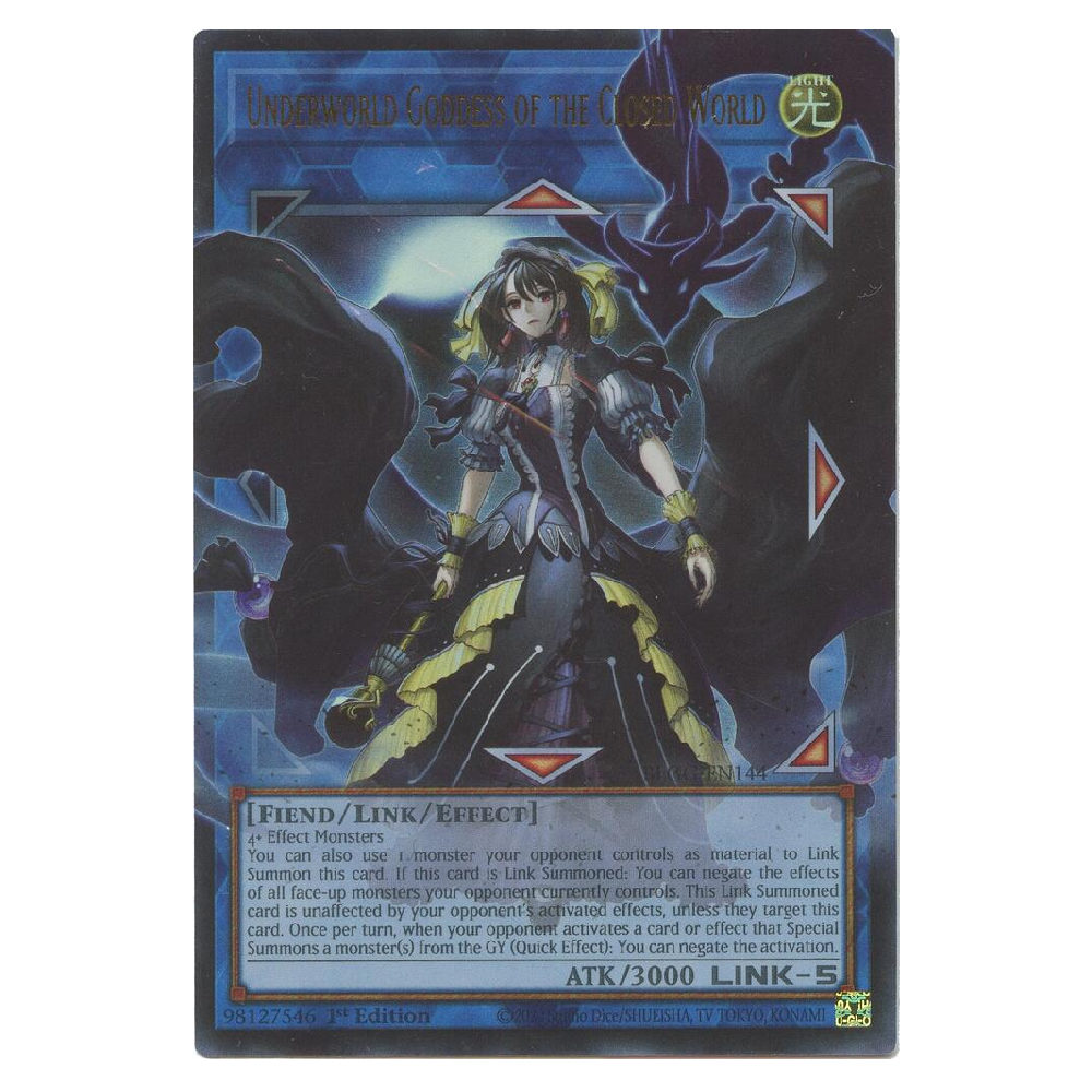 Underworld Goddess of the Closed World (Overframe) - BLGG-EN144 - Ultra Rare - 1st Edition