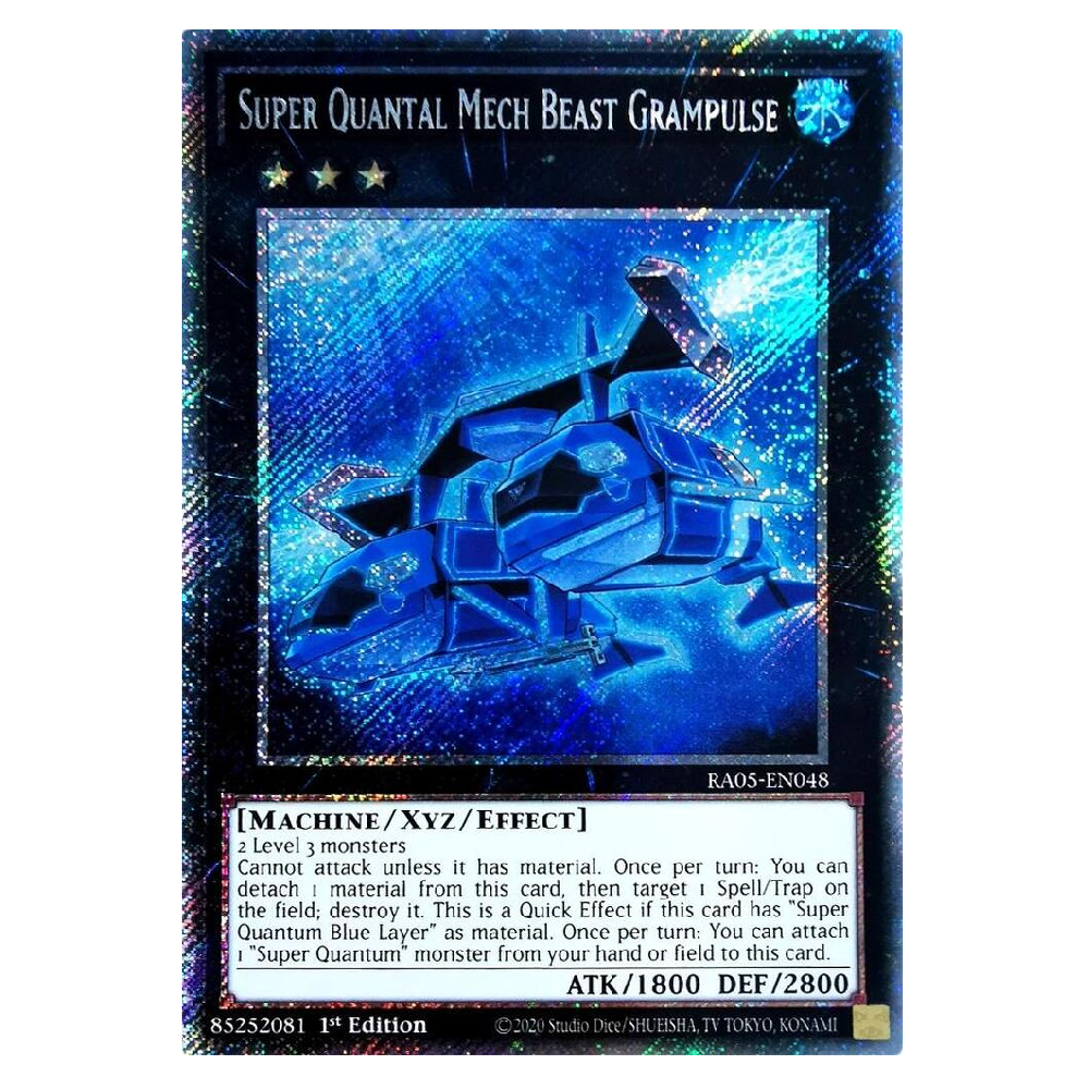 Super Quantal Mech Beast Grampulse - RA05-EN048 - Platnium Secret Rare - 1st Edition