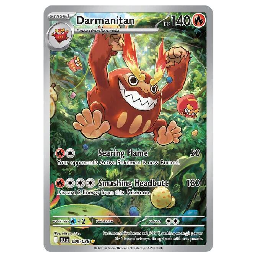 Darmanitan - BLK 098/086 - Illustration Rare - 1st Edition