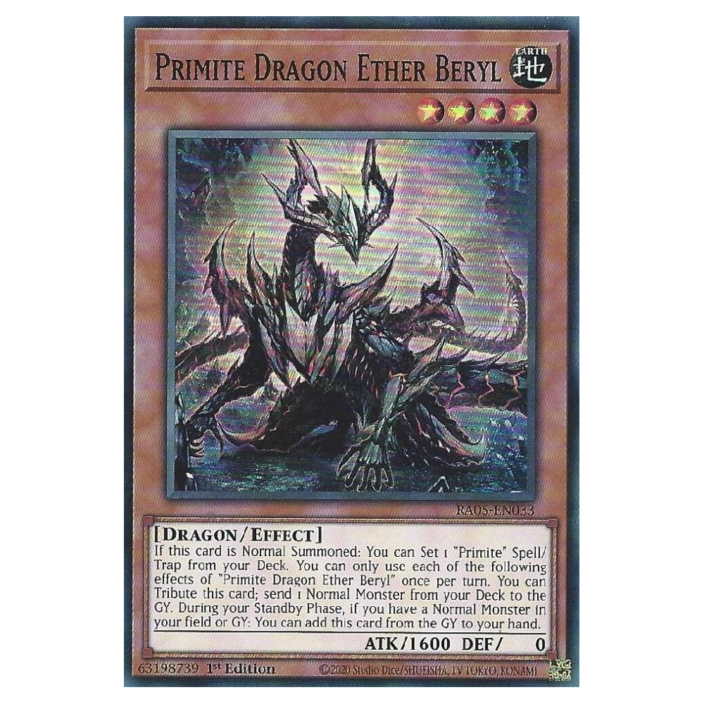 Primite Dragon Ether Beryl - RA05-EN033 - Super Rare - 1st Edition