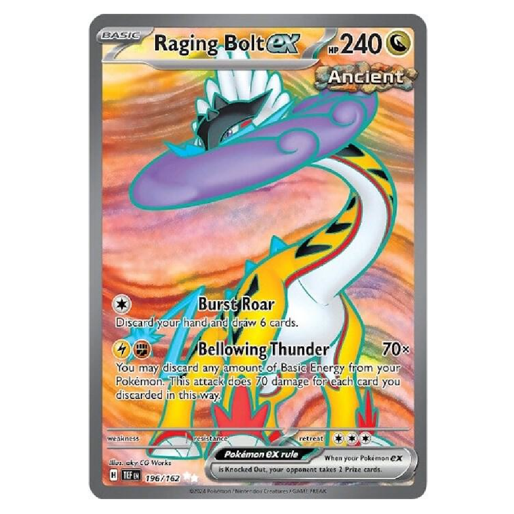 Raging Bolt ex - TEF 196/162 - Ultra Rare - 1st Edition