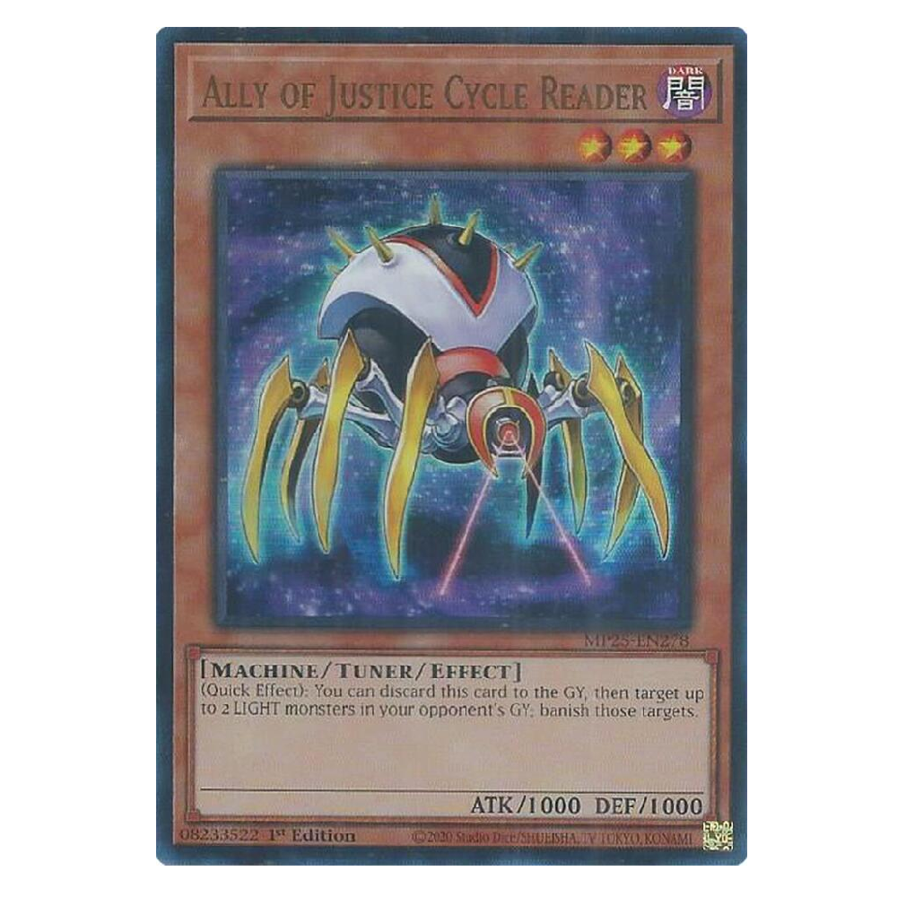 Ally of Justice Cycle Reader - MP25-EN278 - Ultra Rare - 1st Edition