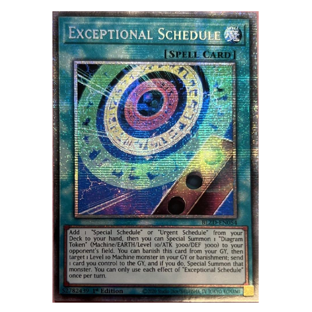 Exceptional Schedule - BLZD-EN054 - Starlight Rare - 1st Edition