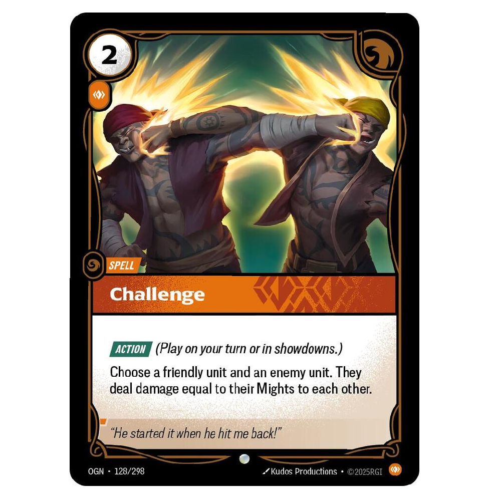 Challenge (Foil) - OGN 128/298 - Common - 1st Edition