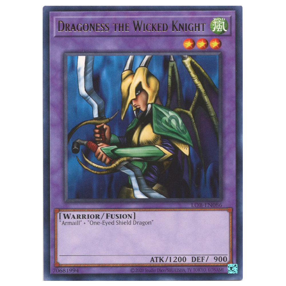 Dragoness the Wicked Knight (25th Anniversary Edition) - LOB-EN086 - Rare - Unlimited Edition