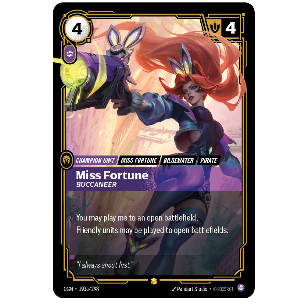 Miss Fortune Buccaneer (Alt Art) - OGN 193a/298 - Showcase - 1st Edition