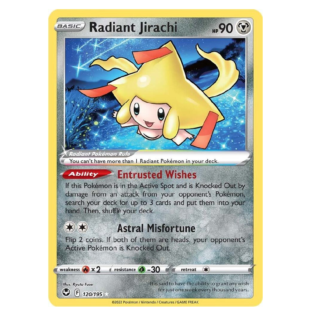 Radiant Jirachi - 120/195 - Radiant Rare - 1st Edition