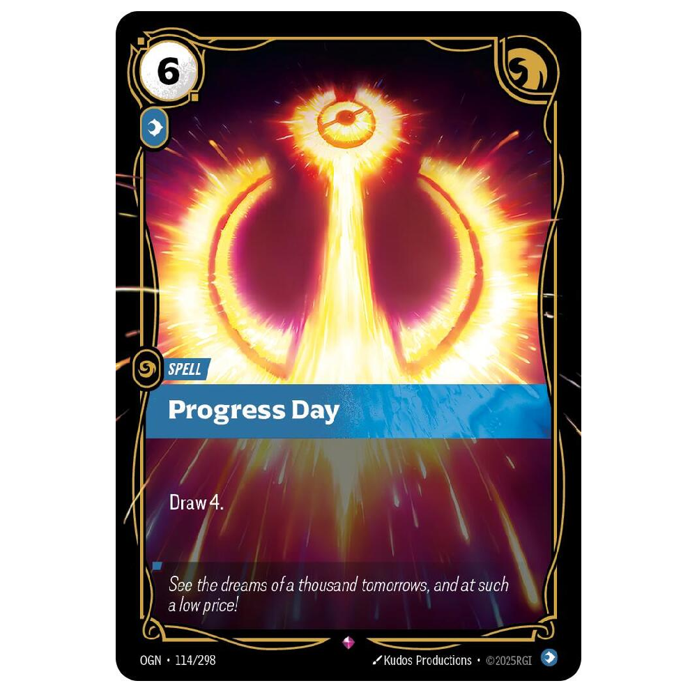 Progress Day - OGN 114/298 - Rare - 1st Edition