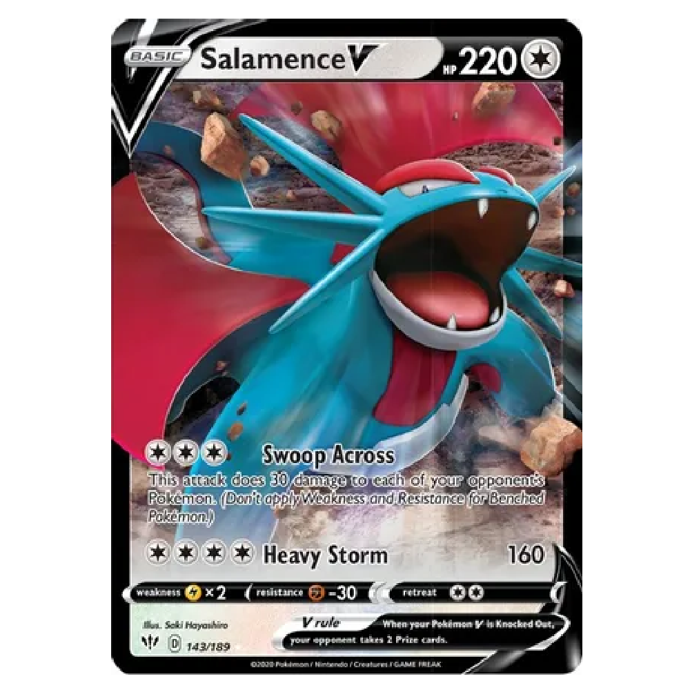Salamence V - 143/189 - Ultra Rare - 1st Edition