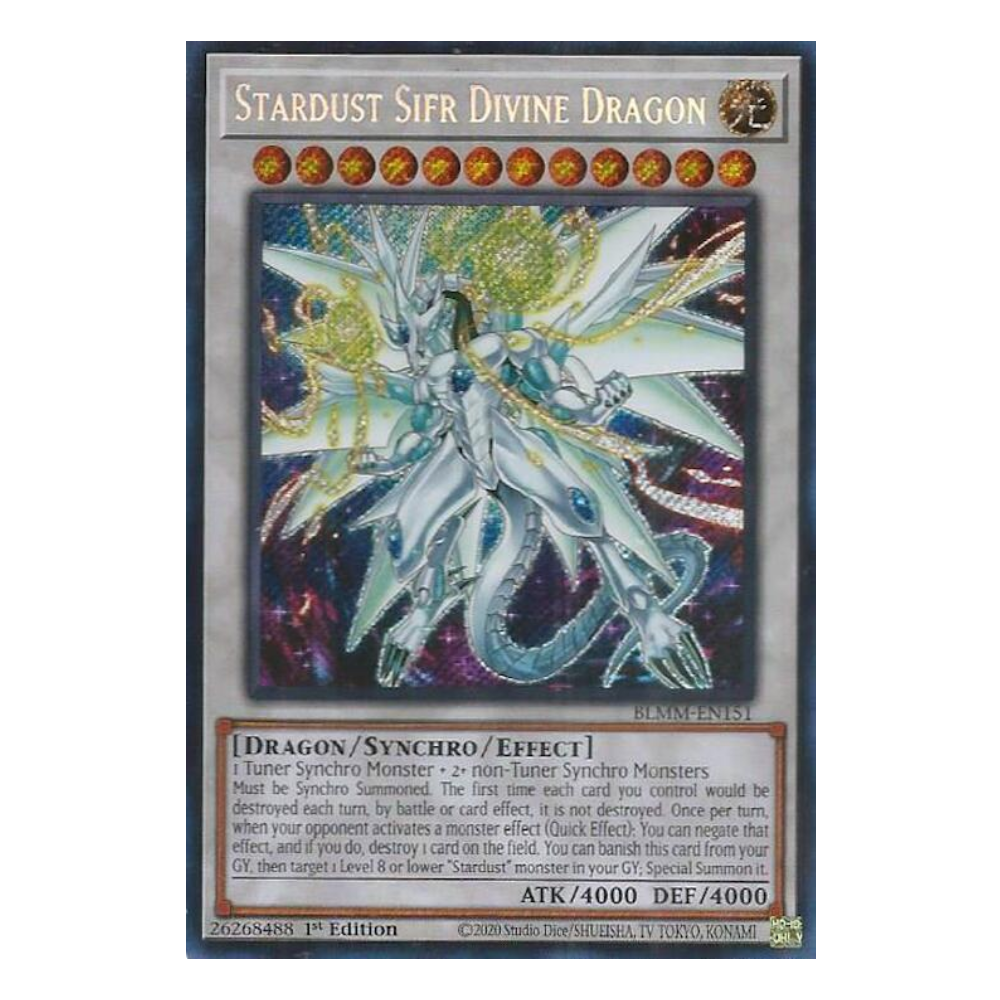 Stardust Sifr Divine Dragon - BLMM-EN151 - Secret Rare - 1st Edition