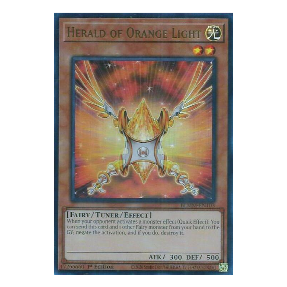 Herald of Orange Light - BLMM-EN103 - Ultra Rare - 1st Edition